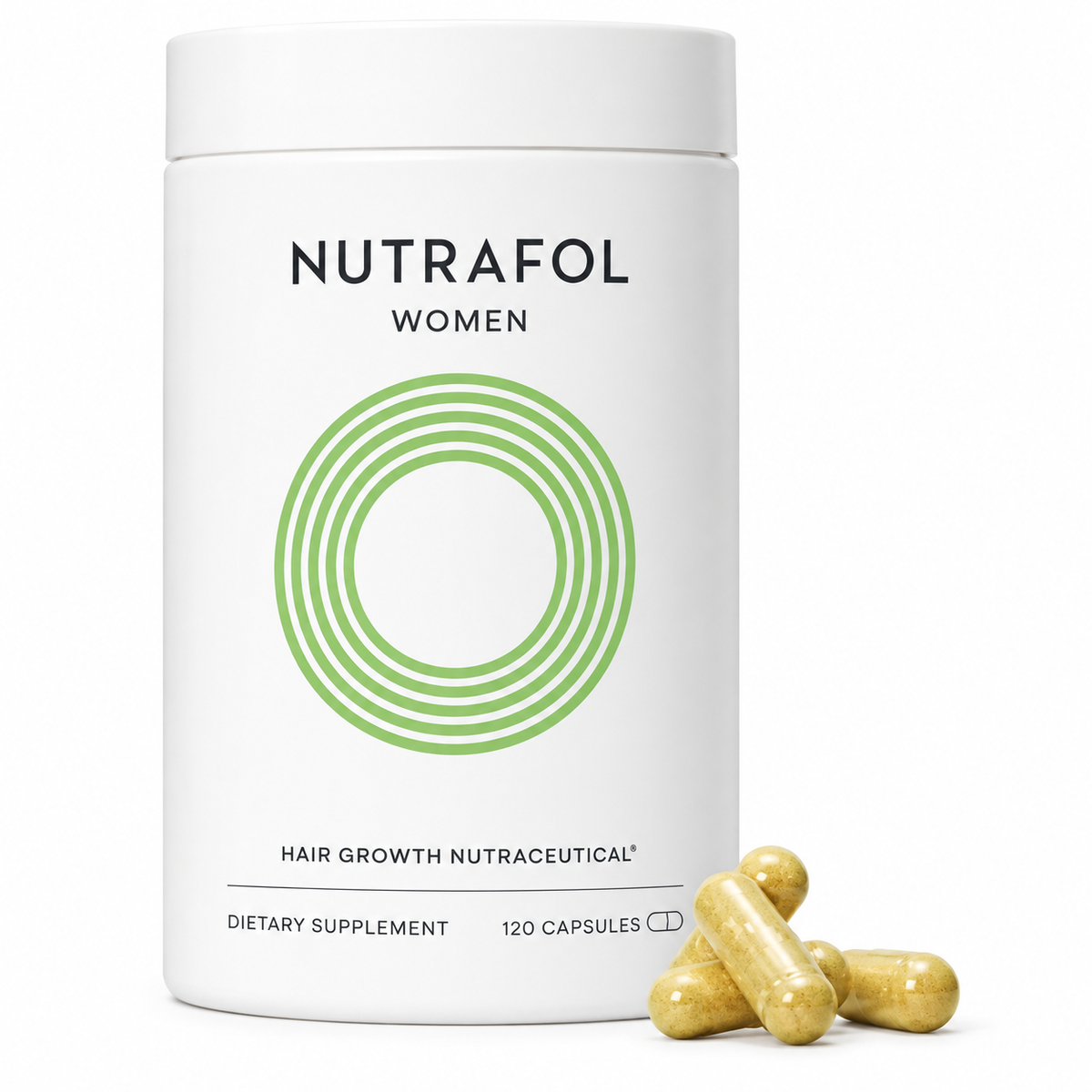 Nutrafol Women, hair growth supplement for women, women hair vitamins, hair supplement ages 18-44, Nutrafol 120 capsules, women hair wellness supplement