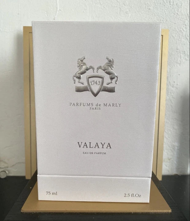 Valaya perfume, Valaya Eau de Parfum, Valaya 75ml, Valaya 2.5 oz, women’s perfume, women’s fragrance, floral perfume, woody musk perfume, luxury women’s fragrance, Parfums de Marly Valaya
